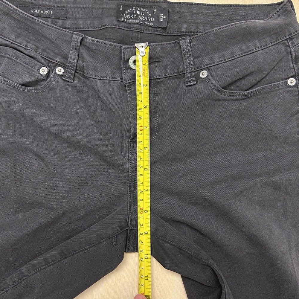 Lucky Brand Lolita Boot Jeans Womens 8 Charcoal Wash Gray Bootcut Mid Rise Denim - Picture 6 of 10